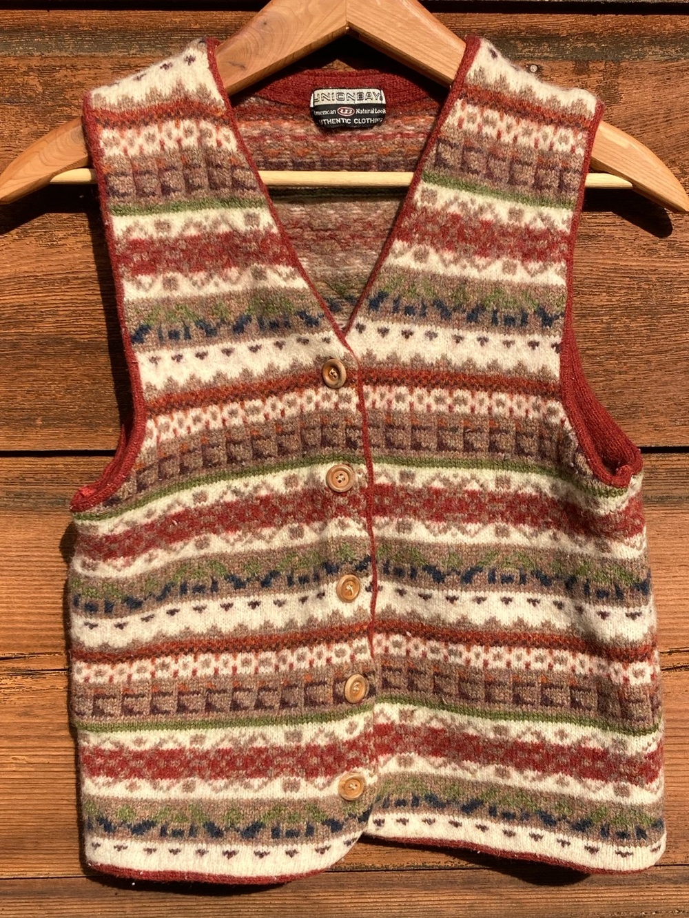 UNIONBAY Vintage Sweater Button-Up Vest